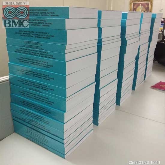 งานเข้าเล่มพับครึ่งแบบญี่ปุ่น ปริ้นขาวดำลงปก+เคลือบปก มีTextที่สัน งานเข้าเล่มพับครึ่งแบบญี่ปุ่น ปริ้นขาวดำลงปก+เคลือบปก มีTextที่สัน 